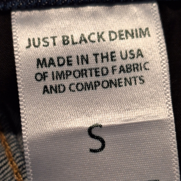 JUST BLACK | Denim, Mini Skirt w/ Frayed Hem - Picture 15 of 16